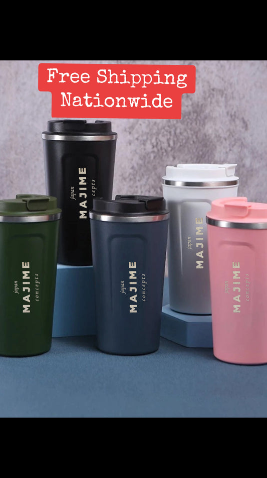 Majime: Double Layered Insulated Long Lasting Hot and Cold Mugs Coffee/Stainless Tumbler/380ml