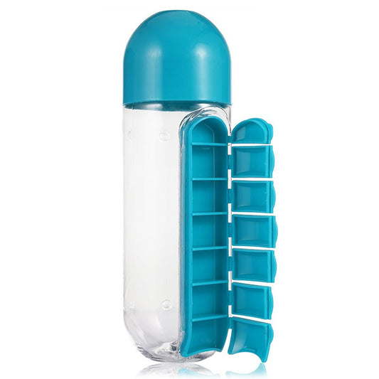 2in1: Water Bottle/Pill & Vitamin Organizer